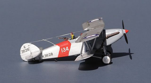 Hawker Osprey, 801 Sqn Fleet Air Arm, HMS FUROUS 1938.  1/72, conversion from the Airfix Hawker Demon kit.