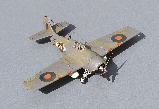 Frog 1/72 Grumman Wildcat Mk IV, 896 Sqn Fleet Air Arm, HMS PURSUER, Operation Tungsten 1944